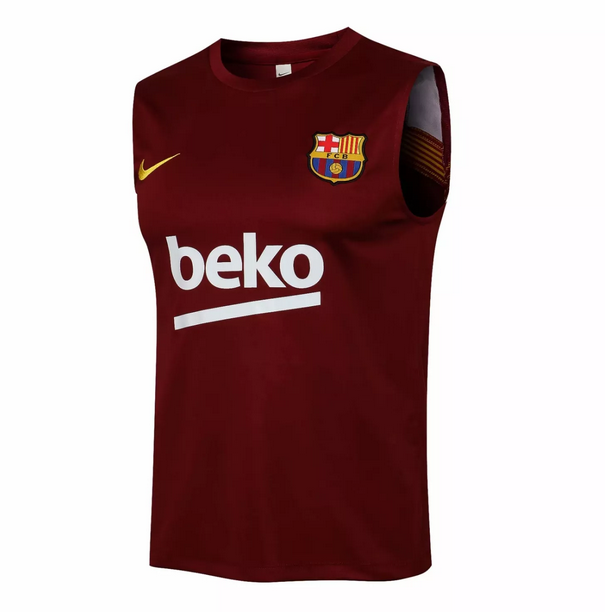 2021/22 Barcelona Red Soccer Vest T-Shirt